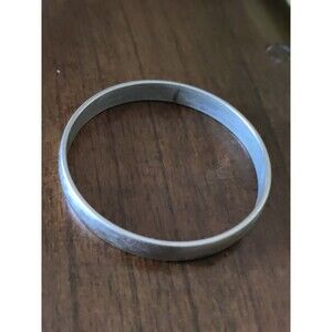 Vtg Monet Silver Tone Plain  Bangle Bracelet 8.25" Circumfrence 3/8" Wide